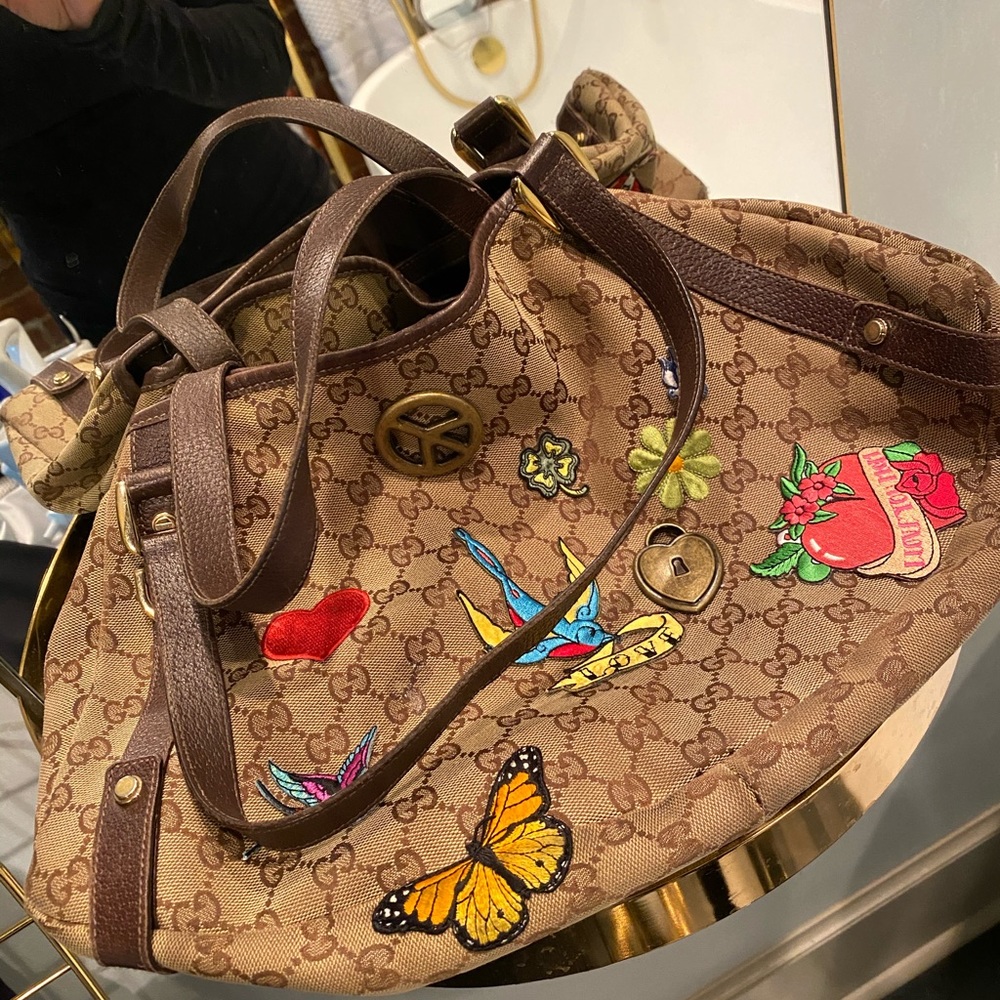 Gucci shoulder bag hand embellished